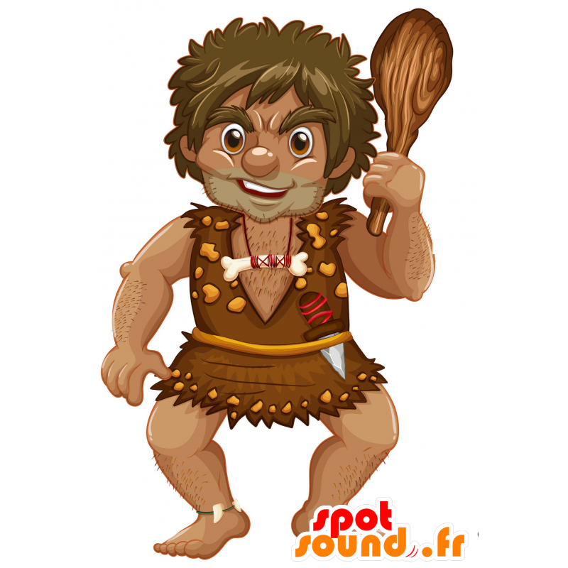 Mascotte d'homme de Cro-Magnon. Homme des cavernes - MASFR030027 - Mascottes 2D/3D
