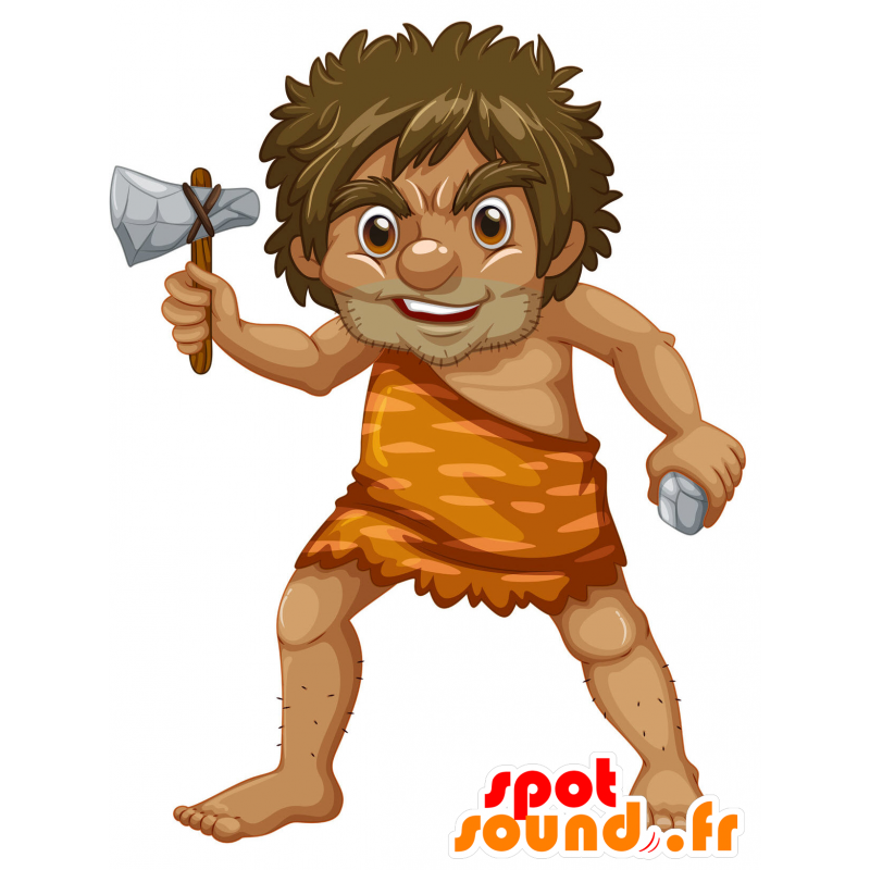 Mascot av forhistorisk mann. Caveman - MASFR030028 - 2D / 3D Mascots