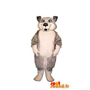 Harmaa ja valkoinen hiiri maskotti. jyrsijä Costume - MASFR007551 - hiiri Mascot