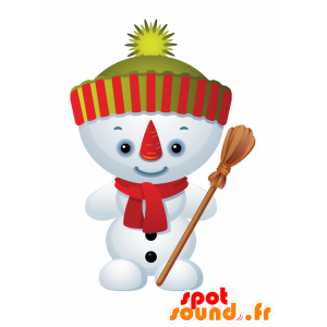 Pupazzo mascotte neve gigante. mascotte Inverno - MASFR030044 - Mascotte 2D / 3D