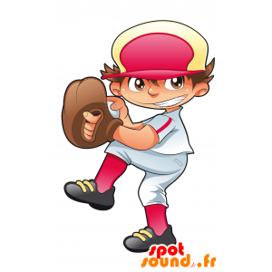 Baseball-spelare maskot. Sportmaskot - Spotsound maskot