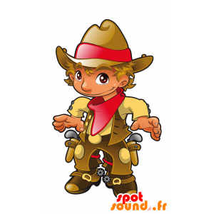 Cowboy-Maskottchen im traditionellen Kleid - MASFR030055 - 2D / 3D Maskottchen