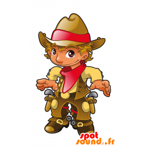 Cowboy maskot i tradisjonell kjole - MASFR030055 - 2D / 3D Mascots