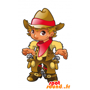 Kovboj maskot v tradičním oděvu - MASFR030055 - 2D / 3D Maskoti