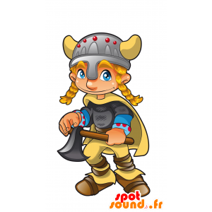 Mascotte de Viking avec un casque et une cape - MASFR030056 - Mascottes 2D/3D