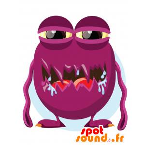 Mascot vaaleanpunainen hirviö, jättiläinen, suuret silmät - MASFR030070 - Mascottes 2D/3D