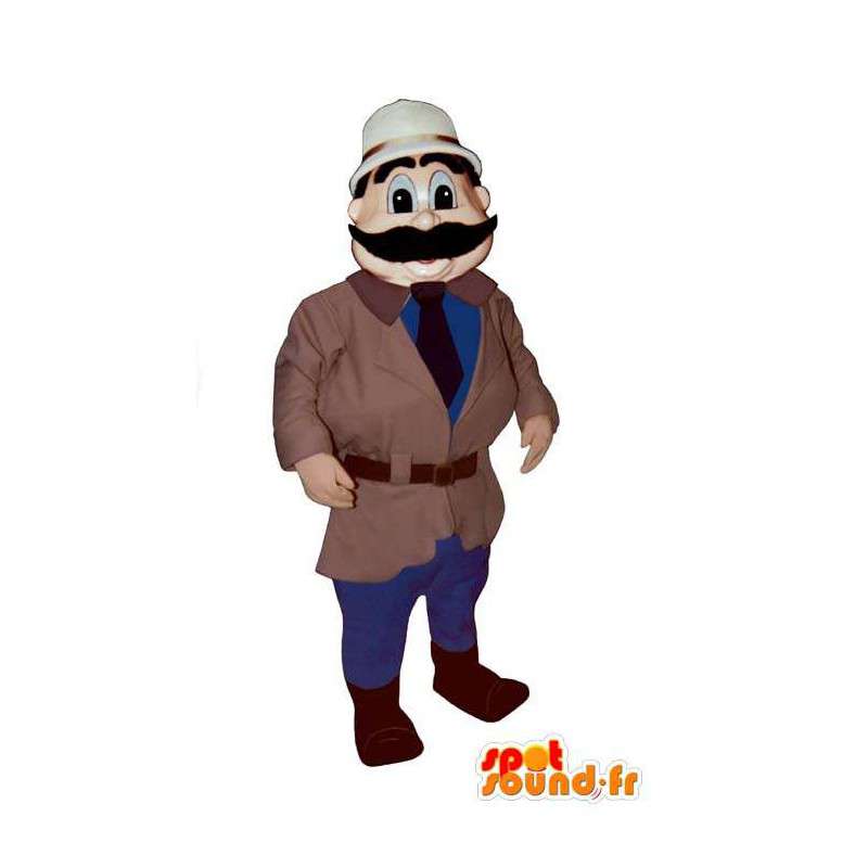 Mustached mand maskot - Spotsound maskot kostume