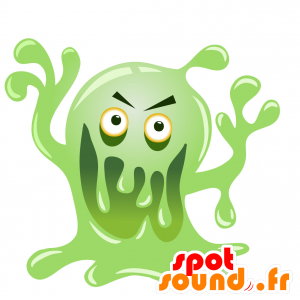 Grüne Monster Maskottchen, originell und erschreckend - MASFR030074 - 2D / 3D Maskottchen