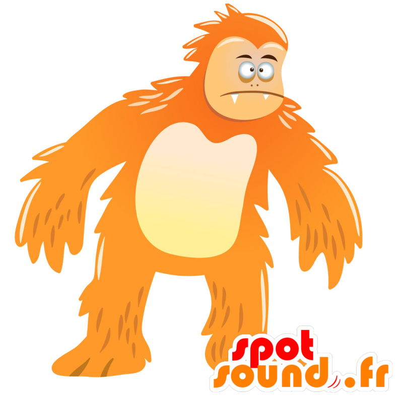 Orange yeti mascot. Gorilla mascot - MASFR030076 - 2D / 3D mascots