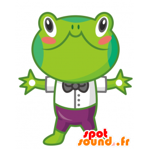 Mascotte verde rana, gigante e divertimento - MASFR030082 - Mascotte 2D / 3D