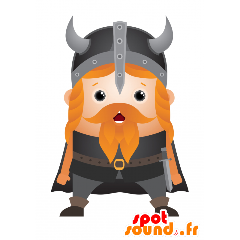 Mascotte de Viking moustachu. Mascotte de guerrier - MASFR030085 - Mascottes 2D/3D