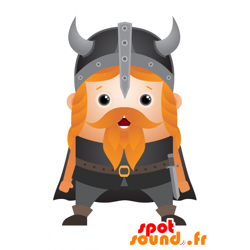 Mascot Viking viikset. Warrior Mascot - MASFR030085 - Mascottes 2D/3D