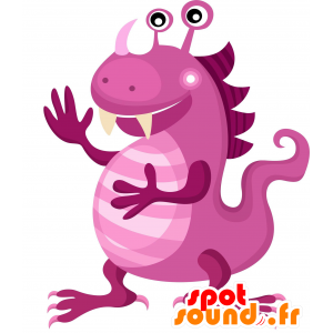 Rosa mascotte drago. Dinosaur mascotte - MASFR030086 - Mascotte 2D / 3D