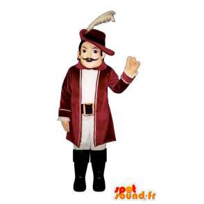 Bourgeois man mascotte houdt rood en wit - MASFR007560 - man Mascottes