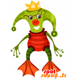 Grøn monster maskot. Frø maskot - Spotsound maskot kostume