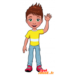 Mascot ung pojke, tonåring - Spotsound maskot