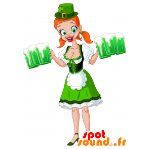 Irsk kvindelig maskot. Saint Patrick's Day maskot - Spotsound