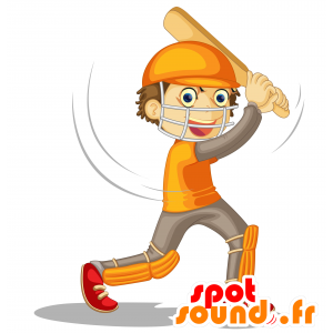 Giocatore di baseball mascotte. mascotte sport - MASFR030113 - Mascotte 2D / 3D