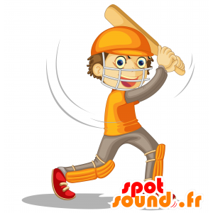 Baseball-spiller maskot. Sportsmaskot - Spotsound maskot kostume