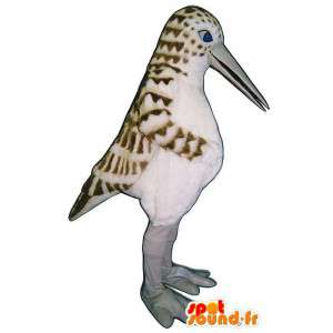 Mascot white speckled bird with a large beak - MASFR007567 - Mascot of birds