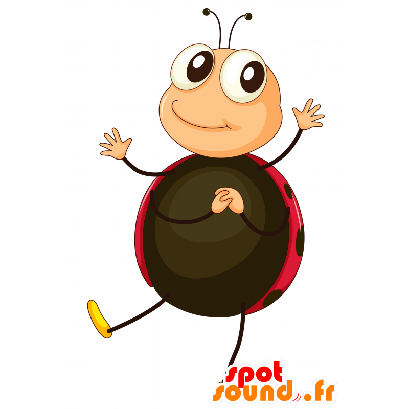 Coccinella mascotte, affascinante e sorridente - MASFR030154 - Mascotte 2D / 3D