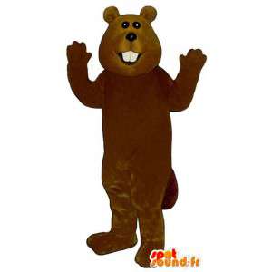 Brun bever maskot - MASFR007574 - Beaver Mascot