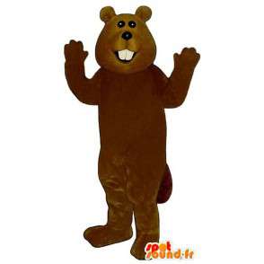 Brown beaver mascot - MASFR007574 - Beaver mascots