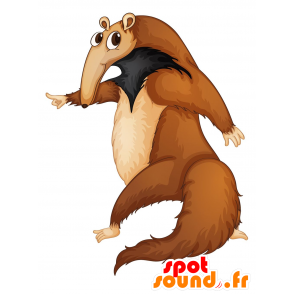 Maskot brun och svart anteater, jätte - Spotsound maskot