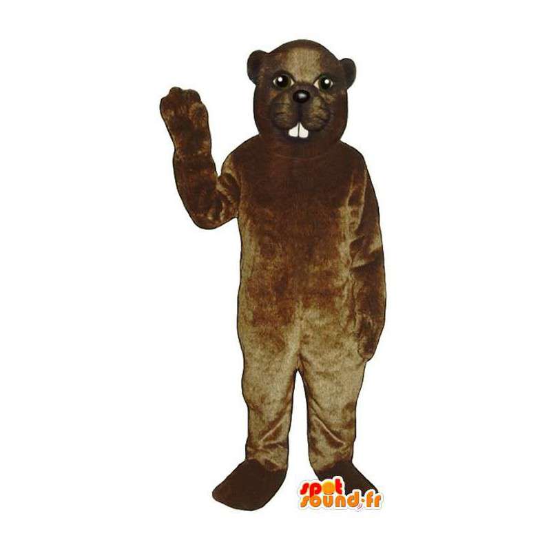 Brun bever kostyme - Plysj størrelser - MASFR007575 - Beaver Mascot