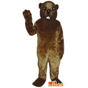 Marrom traje castor - tamanhos de pelúcia - MASFR007575 - Beaver Mascot