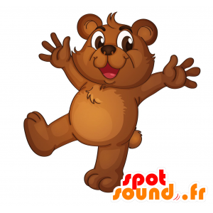 La mascota del oso marrón, lindo y entrañable - MASFR030164 - Mascotte 2D / 3D