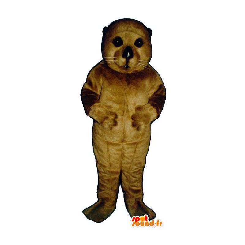 Mascotte de phoque marron - MASFR007576 - Mascottes Phoque
