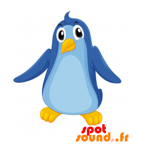 Blauer Pinguin-Maskottchen, lustig und originell - MASFR030172 - 2D / 3D Maskottchen