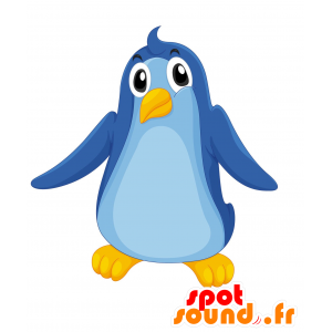 Mascotte de pingouin bleu, rigolo et original - MASFR030172 - Mascottes 2D/3D