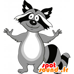 Mascot tricolor pesukarhu, söpö, karvainen - MASFR030175 - Mascottes 2D/3D