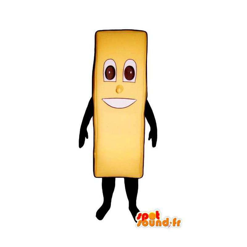 Mascot jätte pommes frites, gul - Spotsound maskot