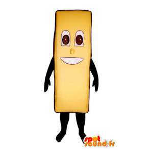 Mascotte de frite géante, de couleur jaune - MASFR007578 - Mascottes Fast-Food