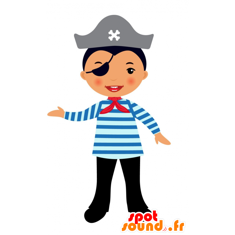 Sailor maskot, skum. Sailor maskot - Spotsound maskot kostume