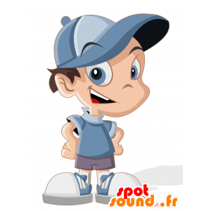 Mascotte de garçon, d'écolier, mignon et sympathique - MASFR030188 - Mascottes 2D/3D