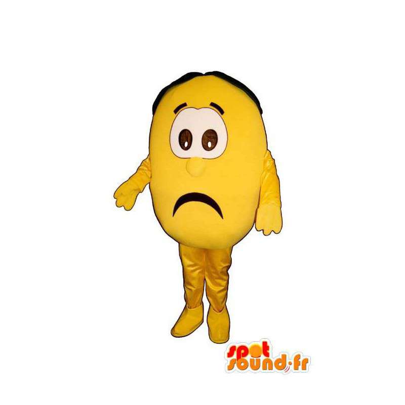 Mascot jättiläinen keltainen muna - MASFR007584 - Mascottes Fast-Food