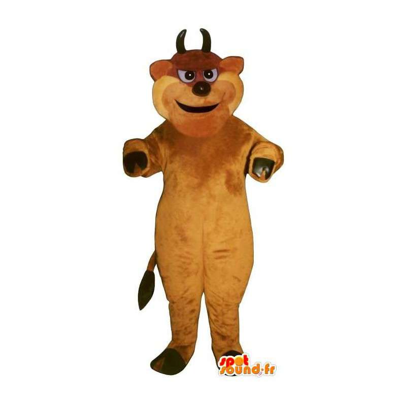 Bull maskot, brun ged - Spotsound maskot kostume