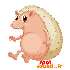 Mascot roze en wit egel. babyegel - MASFR030208 - 2D / 3D Mascottes