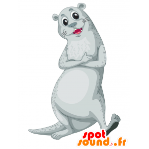Sea Lion mascot, gray seal, giant - MASFR030210 - 2D / 3D mascots