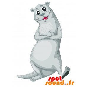 Sea Lion mascotte, foca grigia, gigante - MASFR030210 - Mascotte 2D / 3D