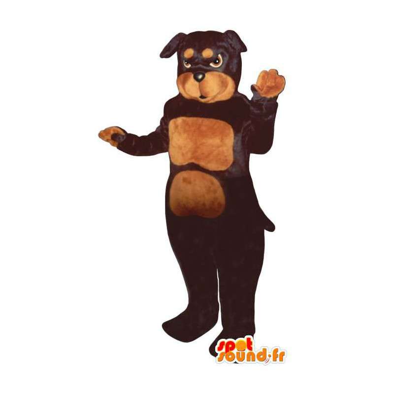 Mascotte de chien noir et marron - MASFR007586 - Mascottes de chien