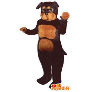 Mascot schwarze und braune Hund - MASFR007586 - Hund-Maskottchen