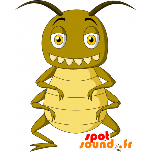 Mascotte de criquet, de termite vert et jaune, géante - MASFR030219 - Mascottes 2D/3D