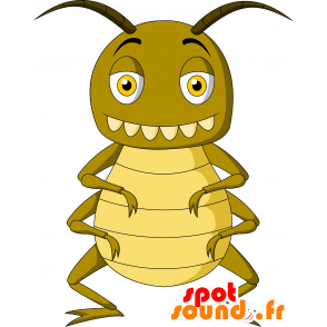 Mascotte de criquet, de termite vert et jaune, géante - MASFR030219 - Mascottes 2D/3D
