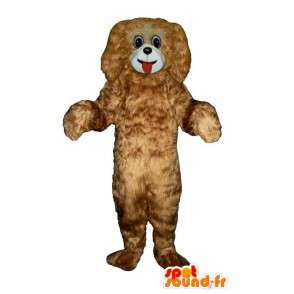 Mascotte de chien marron, tout poilu - MASFR007588 - Mascottes de chien