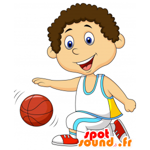 Mascot basketball. Mascot sporty child - MASFR030223 - 2D / 3D mascots